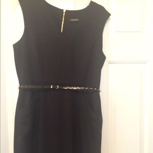 Ellen Tracy belted black dress size 10